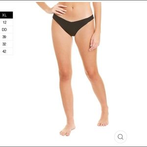 NWT Onia Chiara Black Rib bikini bottom size large-sold out!
